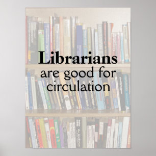 Poster Bizarre bibliothèque de jeux de mots livre sur l'é