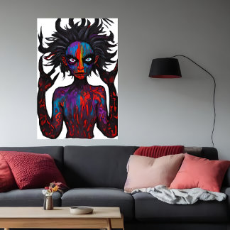 Poster Bizarre éffrayant monstre portrait | Art AI