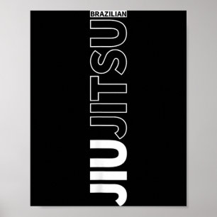 Poster BJJ Jiu Jitsu Brésilien Jujitsu Grappling MMA