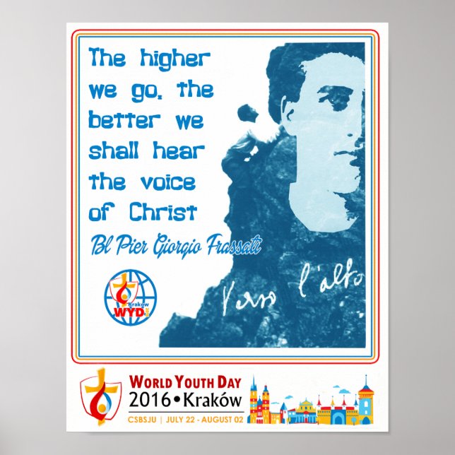 POSTER BL PIER GIORGIO FRASSATI JOUR MONDIALE DE LA JEUNE (Devant)
