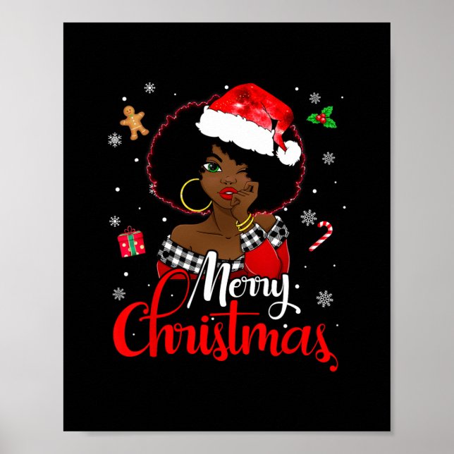 Poster black african girl american melanin (Devant)