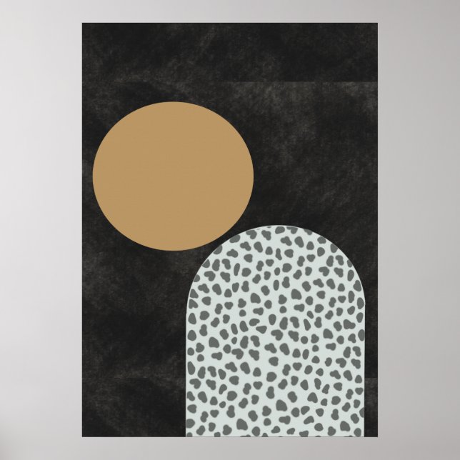 Poster Black and Gold Modern Abstrait (Devant)