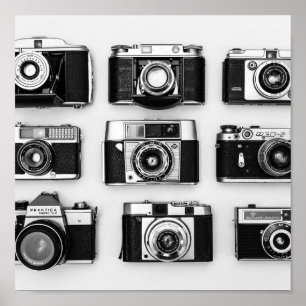 Poster Black and white cameras