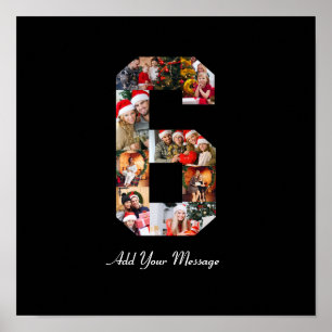 Poster Black and White Numéro 6 Photo Collage