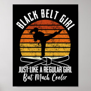 Poster Black Belt Girl Karate Black Belt Promotion Black