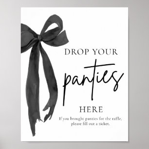 Poster Black Bow Laisser Vos Culottes Ici Jeu Signal