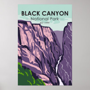 Poster Black Canyon Of The Gunnison Parc National Vintage