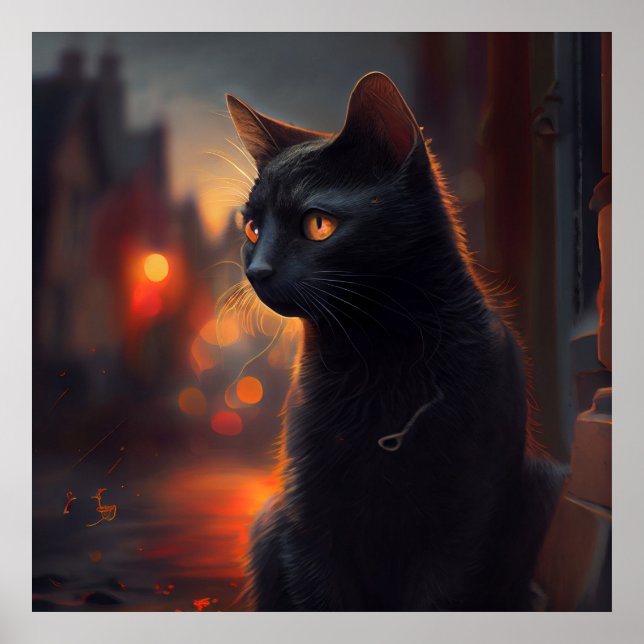 Poster Black Cat (Vorne)