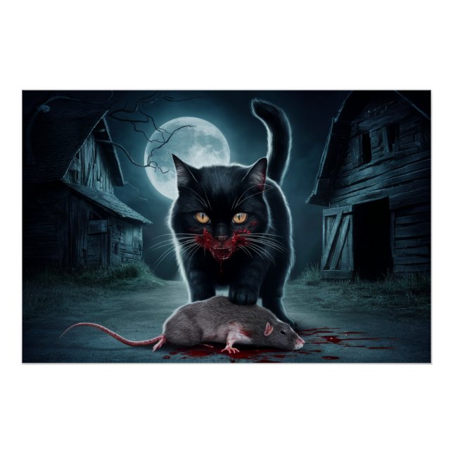 Poster Black Cat and Rat 09 (Vorderseite)