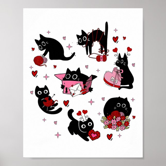 Poster Black Cats Valentine (Devant)
