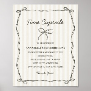 Poster Black Coquette Bow Temps Capsule Anniversaire Jeu