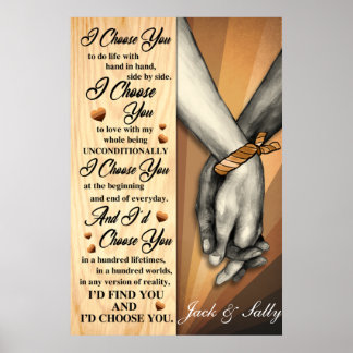 Poster Black Couple Je Vous Choisis