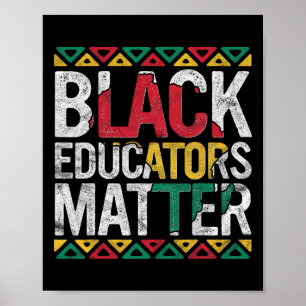 Poster Black Educators Problème Cadeau Histoire Mois Ense