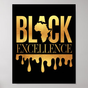 Poster Black Excellence Black Histoire Mois Afro Motivati