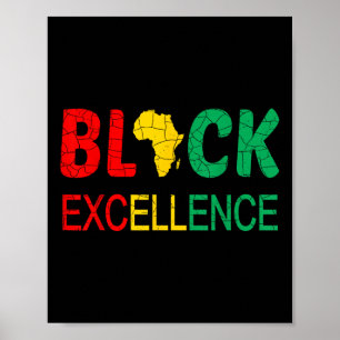 Poster Black Excellence Black Histoire Mois Bhm Hommes Fe