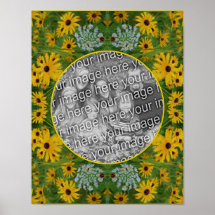 Poster Black Eyed Susan Daisy Art Créer votre propre phot