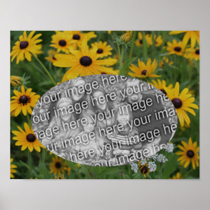 Poster Black Eyed Susan Daisy Frame Ajouter votre propre 