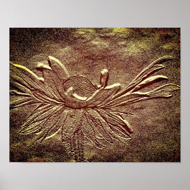 Poster Black Eyed Susan Flower Art Effet sculpté (Devant)