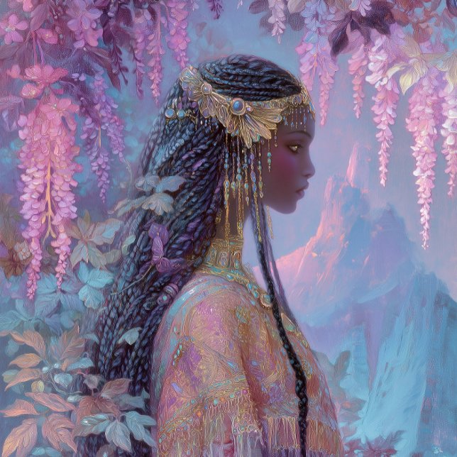 Poster Black Girl Black Queen Fantasy Art Goddess (Créateur téléchargé)