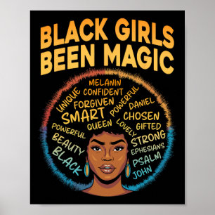 Poster Black Girls Been Magic Black History Melanin Afric