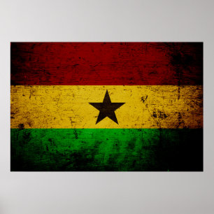 Poster Black Grunge Ghana