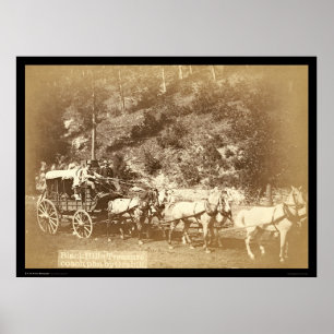 Poster Black Hills, Treasure Coach SD 1887