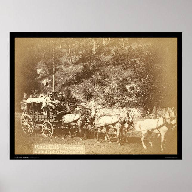 Poster Black Hills, Treasure Coach SD 1887 (Devant)