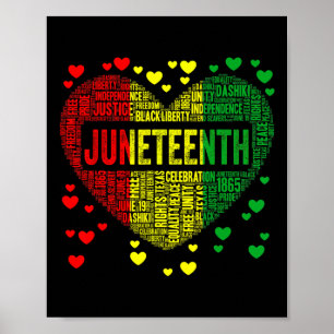 Poster Black History Heart Junet19 Melanin African Ame