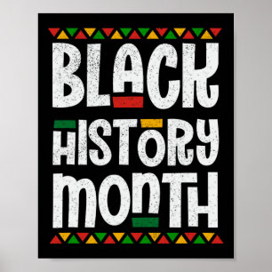 Poster Black History Month African American Melanin Pride