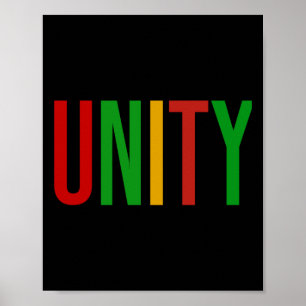 Poster Black History Moth Unity Pan African Colours Stick