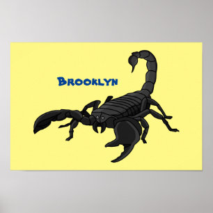 Poster Black hungry scorpion