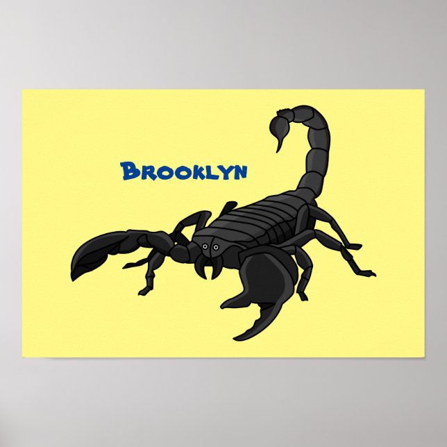 Poster Black hungry scorpion (Devant)
