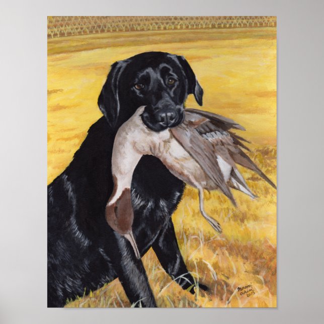 Poster Black Labrador (Devant)
