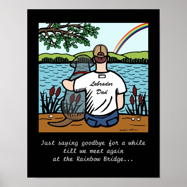 Poster Black Labrador Angel et papa 1 (Devant)