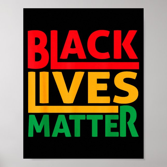 Poster Black Lives Blm Human Rights Black History Month  (Devant)