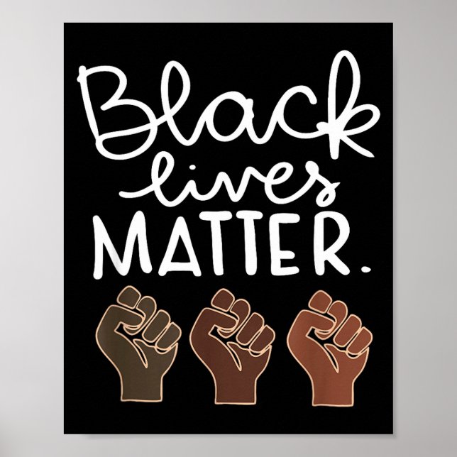 Poster Black Lives Blm Human Rights Black History Month  (Devant)