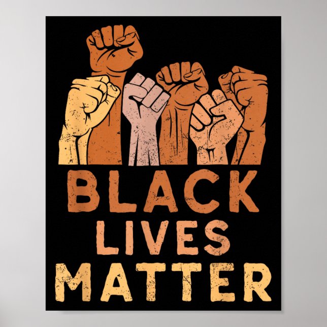 Poster Black Lives Blm Human Rights Black History Month  (Devant)