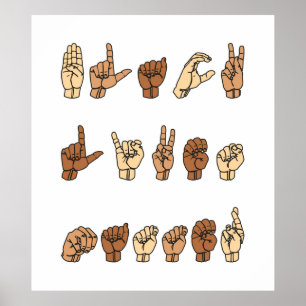 Poster Black Lives Matt Langue des signes américaine