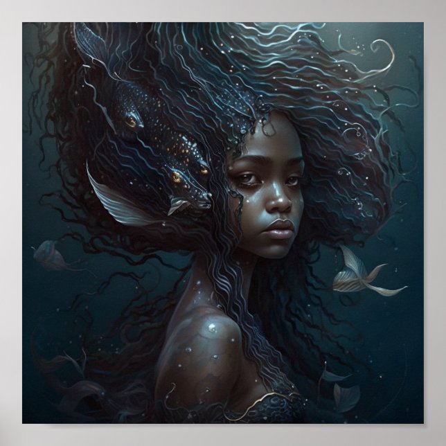 Poster 'Black Mermaid 8' (Devant)