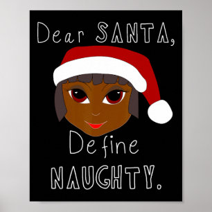 Poster Black mme claus père Noël définit la vilaine famil