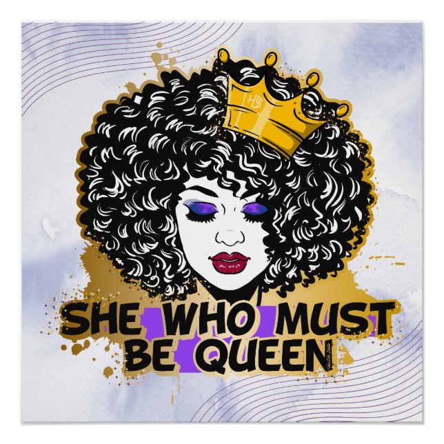 Poster Black Mommy African American Melanin Sista Queen (Devant)