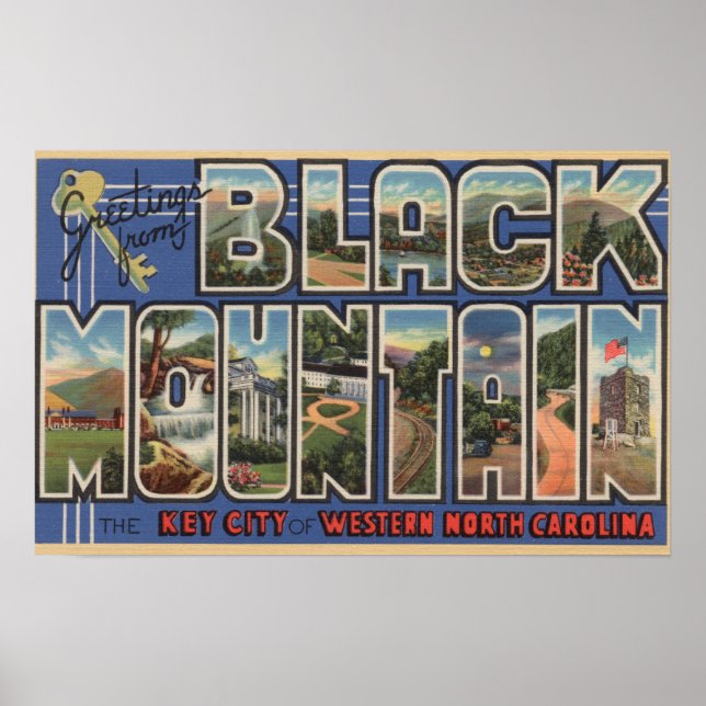 Poster Black Mountain, Caroline du Nord (Devant)