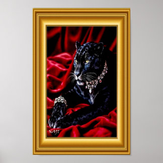 Poster Black Panther Elegance – Luxury Wildlife Art on Re