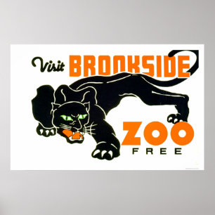 Poster Black Panther Zoo 1937 WPA