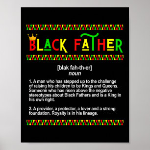Poster Black Papa Melanin Père Junetdix Fête des pères M