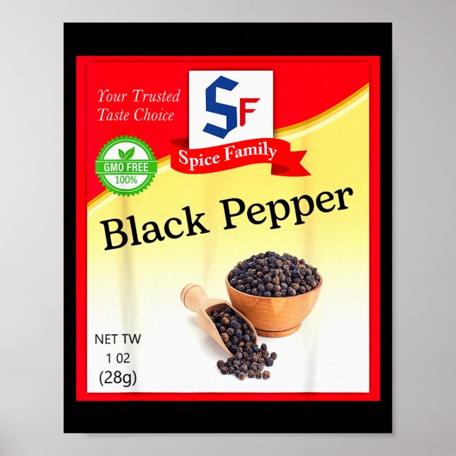 Poster Black Pepper Condiment Costume Holiday Sce Group C (Devant)