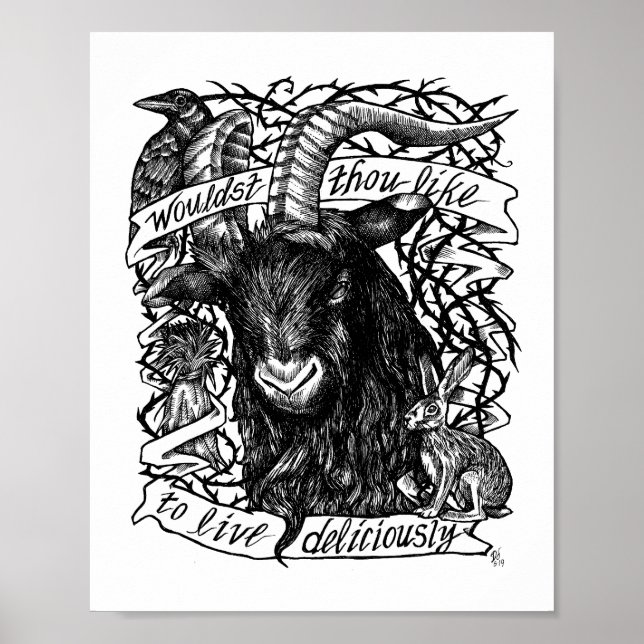 Poster Black Phillip "Live Delicio" (Devant)