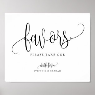Poster Black Pretty Calligraphy Script Party Favors