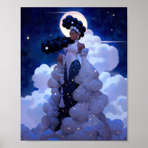 Poster Black Princess Imaginaire Art