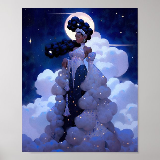 Poster Black Princess Imaginaire Art (Devant)